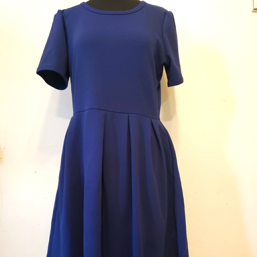 LuLaRoe Amelia XL in Solid Blue